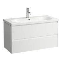LAUFEN LANI Skrinka pod umývadlo, s 2 zásuvkami, pre umývadlo H810089, H818437, H810337, 985x450x515 mm, Biela matná 260, H4035621122601