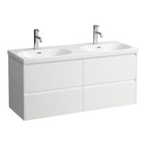 LAUFEN LANI Skrinka pod umývadlo, so 4 zásuvkami, pre umývadlo H814081, 1180x450x515 mm, Biela lesklá 261, H4035741122611