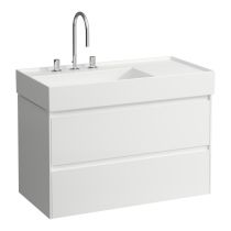 LAUFEN LANI Skrinka pod umývadlo, s 2 zásuvkami, pre umývadlo H810338, 880x450x515 mm, Biela lesklá 261, H4039521122611