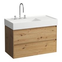 LAUFEN LANI Skrinka pod umývadlo, s 2 zásuvkami, pre umývadlo H810338, 880x450x515 mm, Divoký dub 267, H4039521122671