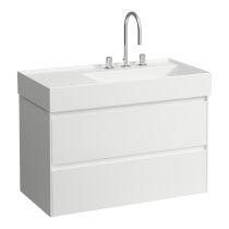 LAUFEN LANI Skrinka pod umývadlo, s 2 zásuvkami, pre umývadlo H810339, 880x450x515 mm, Biela lesklá 261, H4039621122611