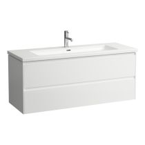 LAUFEN LANI Skrinka pod umývadlo, s 2 zásuvkami, pre umývadlo H816435, 1285x470x515 mm, Biela lesklá 261, H4041921122611