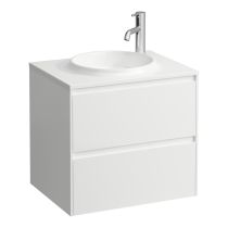 LAUFEN LANI Skrinka pod umývadlo, s 2 zásuvkami, pre umývadlo H814073, z materiálu Marbond, 570x440x515 mm, Biela matná 260, H4042521122601