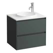 LAUFEN LANI Skrinka pod umývadlo, s 2 zásuvkami, pre umývadlo H814073, z materiálu Marbond, 570x440x515 mm, Šedá traffic 266, H4042521122661