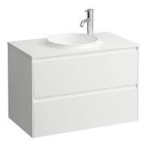 LAUFEN LANI Skrinka pod umývadlo, s 2 zásuvkami, pre umývadlo H814074, z materiálu Marbond, 770x440x515 mm, Biela matná 260, H4042621122601