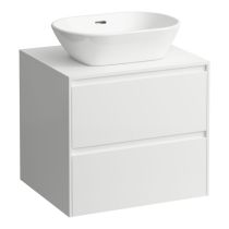 LAUFEN LANI Zásuvkový element 600, s 2 zásuvkami, s výrezom uprostred, top 12 mm, 585x495x525 mm, Biela matná 260, H4043011122601