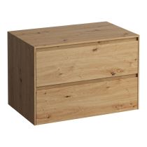 LAUFEN LANI Zásuvkový element 800, s 2 zásuvkami, bez výrezu, top 12 mm, 785x495x525 mm, Divoký dub 267, H4043101122671