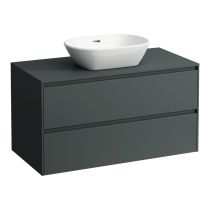 LAUFEN LANI Zásuvkový element 1000, s 2 zásuvkami, s výrezom uprostred, top 12 mm, 985x495x525 mm, Šedá traffic 266, H4043211122661