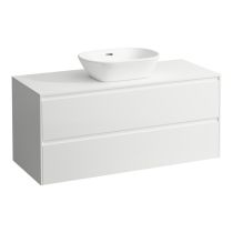 LAUFEN LANI Zásuvkový element 1200, s 2 zásuvkami, s výrezom uprostred, top 12 mm, 1180x495x525 mm, Biela matná 260, H4043311122601