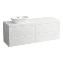 LAUFEN LANI Modulárna zostava 1600, umývadlová doska 65 mm (.260 biela matná), s výrezom vľavo, so 2 zásuvkami: zásuvkový element 800 pravý + zásuvkový element 800 ľavý, 1570x495x580 mm, Multicolour farby 999, H4045921129991