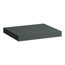 LAUFEN LANI Umývadlová doska 600, bez výrezu, hrúbka: 65 mm, vr. 2 nástenných držiakov, 585x495x65 mm, Šedá traffic 266, H4046401122661