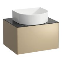 LAUFEN SONAR Skrinka pod umývadlo, s 1 zásuvkou, pre umývadlové misy H812340, H812341, H812342, H812343, s výrezom uprostred, 575x455x340 mm, Zlato & nero marquina 140, H4054010341401