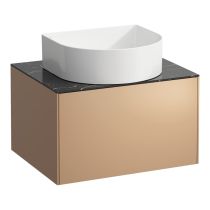 LAUFEN SONAR Skrinka pod umývadlo, s 1 zásuvkou, pre umývadlové misy H812340, H812341, H812342, H812343, s výrezom uprostred, 575x455x340 mm, Meď & nero marquina 141, H4054010341411