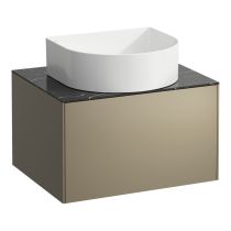 LAUFEN SONAR Skrinka pod umývadlo, s 1 zásuvkou, pre umývadlové misy H812340, H812341, H812342, H812343, s výrezom uprostred, 575x455x340 mm, Titán & nero marquina 142, H4054010341421