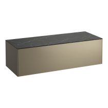 LAUFEN SONAR Skrinka pod umývadlo 1200, s 1 zásuvkou, bez výrezu, 1175x455x340 mm, Titán & nero marquina 142, H4054200341421