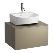 LAUFEN SONAR Skrinka pod umývadlo s 1 zásuvkou, pre umývadielko H816341, s výrezom uprostred, 575x455x340 mm, Titán 042, H4054310340421