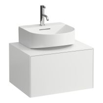LAUFEN SONAR Skrinka pod umývadlo s 1 zásuvkou, pre umývadielko H816341, s výrezom uprostred, 575x455x340 mm, Biela matná 170, H4054310341701