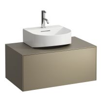 LAUFEN SONAR Skrinka pod umývadlo, s 1 zásuvkou, pre umývadielka H816341/H816342, s výrezom uprostred, 775x455x340 mm, Titán 042, H4054410340421