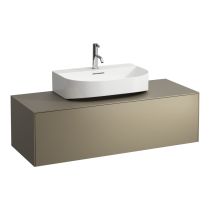 LAUFEN SONAR Skrinka pod umývadlo, s 1 zásuvkou, pre umývadielka H816341/H816342, s výrezom uprostred, 1175x455x340 mm, Titán 042, H4054510340421