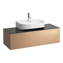LAUFEN SONAR Skrinka pod umývadlo, s 1 zásuvkou, pre umývadielka H816341/H816342, s výrezom uprostred, 1175x455x340 mm, Meď & nero marquina 141, H4054510341411