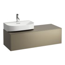 LAUFEN SONAR Skrinka pod umývadlo, s 1 zásuvkou, pre umývadielka H816341/H816342, s výrezom vľavo, 1175x455x340 mm, Titán 042, H4054520340421