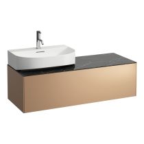 LAUFEN SONAR Skrinka pod umývadlo, s 1 zásuvkou, pre umývadielka H816341/H816342, s výrezom vľavo, 1175x455x340 mm, Meď & nero marquina 141, H4054520341411