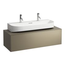 LAUFEN SONAR Skrinka pod umývadlo, s 1 zásuvkou, pre umývadlo H816347, s výrezom uprostred, 1175x455x340 mm, Titán 042, H4054610340421
