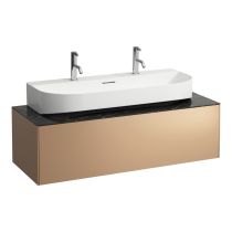 LAUFEN SONAR Skrinka pod umývadlo, s 1 zásuvkou, pre umývadlo H816347, s výrezom uprostred, 1175x455x340 mm, Meď & nero marquina 141, H4054610341411