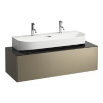 LAUFEN SONAR Skrinka pod umývadlo, s 1 zásuvkou, pre umývadlo H816347, s výrezom uprostred, 1175x455x340 mm, Titán & nero marquina 142, H4054610341421