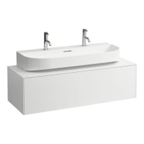 LAUFEN SONAR Skrinka pod umývadlo, s 1 zásuvkou, pre umývadlo H816347, s výrezom uprostred, 1175x455x340 mm, Biela matná 170, H4054610341701