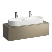 LAUFEN SONAR Skrinka pod umývadlo, s 1 zásuvkou, pre umývadla H812348, H812349, s výrezom uprostred, 1175x455x340 mm, Titán 042, H4054710340421