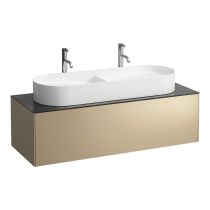 LAUFEN SONAR Skrinka pod umývadlo, s 1 zásuvkou, pre umývadla H812348, H812349, s výrezom uprostred, 1175x455x340 mm, Zlato & nero marquina 140, H4054710341401