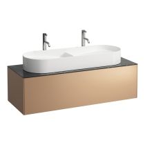 LAUFEN SONAR Skrinka pod umývadlo, s 1 zásuvkou, pre umývadla H812348, H812349, s výrezom uprostred, 1175x455x340 mm, Meď & nero marquina 141, H4054710341411