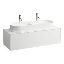 LAUFEN SONAR Skrinka pod umývadlo, s 1 zásuvkou, pre umývadla H812348, H812349, s výrezom uprostred, 1175x455x340 mm, Biela matná 170, H4054710341701