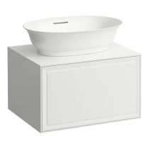 LAUFEN THE NEW CLASSIC Skrinka pod umývadlo 600, s 1 zásuvkou, s výrezom uprostred, pre umývadlové misy H812850/H812851/H812852/H812853, 575x455x345 mm, Biela lakovaná 631, H4060010856311