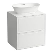 LAUFEN THE NEW CLASSIC Skrinka pod umývadlo 600, s 2 zásuvkami, pre umývadlové misy H812850/H812851/H812852/H812853, 575x455x600 mm, Biela lakovaná 631, H4060020856311