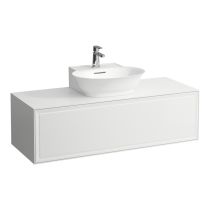 LAUFEN THE NEW CLASSIC Skrinka pod umývadlo 1200, s 1 zásuvkou, s výrezom uprostred, pre umývadlá H816852, 1175x455x345 mm, Biela lakovaná 631, H4060230856311