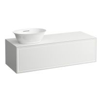 LAUFEN THE NEW CLASSIC Skrinka pod umývadlo, s 1 zásuvkou, s výrezom vľavo, pre umývadlové misy 812850, 812851, 812852, 812853, 1175x455x345 mm, Biela matná 170, H4060810851701