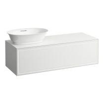 LAUFEN THE NEW CLASSIC Skrinka pod umývadlo, s 1 zásuvkou, s výrezom vľavo, pre umývadlové misy 812850, 812851, 812852, 812853, 1175x455x345 mm, Biela lakovaná 631, H4060810856311