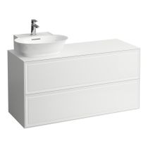 LAUFEN THE NEW CLASSIC Skrinka pod umývadlo, s 2 zásuvkami, s výrezom vľavo, pre umývadlá 816852, 1175x455x600 mm, Biela lakovaná 631, H4060870856311