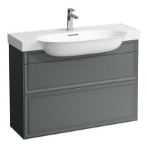 LAUFEN THE NEW CLASSIC Skrinka pod umývadlo, s 2 zásuvkami, pre umývadlo H813857, 975x315x665 mm, Šedá traffic 627, H4060920856271