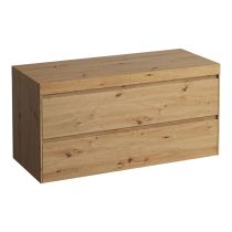 LAUFEN LANI Modulárna zostava 1200, umývadlová doska 65 mm (.267 divoký dub), bez výrezu, s 2 zásuvkami, 1185x495x580 mm, Divoký dub 267, H4065701122671