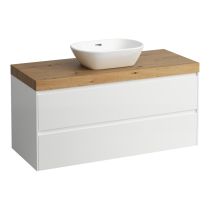 LAUFEN LANI Modulárna zostava 1200, umývadlová doska 65 mm (.267 divoký dub), s 1 výrezom uprostred, s 2 zásuvkami, 1185x495x580 mm, Multicolour farby 999, H4065711129991