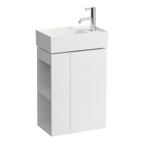LAUFEN Kartell LAUFEN Skrinka pod umývadlo, 1 dvierka, závesy dverí vpravo, otvorená polička na ľavej strane, pre umývadielka H815334, 440x270x600 mm, Biela matná 640, H4075180336401