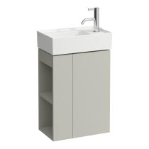 LAUFEN Kartell LAUFEN Skrinka pod umývadlo, 1 dvierka, závesy dverí vpravo, otvorená polička na ľavej strane, pre umývadielka H815334, 440x270x600 mm, Kamienky šedé 641, H4075180336411