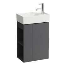 LAUFEN Kartell LAUFEN Skrinka pod umývadlo, 1 dvierka, závesy dverí vpravo, otvorená polička na ľavej strane, pre umývadielka H815334, 440x270x600 mm, Bridlica šedá 642, H4075180336421