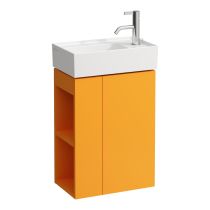 LAUFEN Kartell LAUFEN Skrinka pod umývadlo, 1 dvierka, závesy dverí vpravo, otvorená polička na ľavej strane, pre umývadielka H815334, 440x270x600 mm, Okrovo hnedá 643, H4075180336431