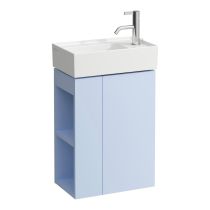 LAUFEN Kartell LAUFEN Skrinka pod umývadlo, 1 dvierka, závesy dverí vpravo, otvorená polička na ľavej strane, pre umývadielka H815334, 440x270x600 mm, Šedomodrá 645, H4075180336451