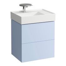 LAUFEN Kartell LAUFEN Skrinka pod umývadlo, s 2 zásuvkami, vrátane zásuvkového organizéra, pre umývadlo H810334, 580x450x600 mm, Šedomodrá 645, H4075580336451