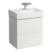 LAUFEN Kartell LAUFEN Skrinka pod umývadlo, s 2 zásuvkami, vrátane zásuvkového organizéra, pre umývadlo H810335, 580x450x600 mm, Biela matná 640, H4075680336401
